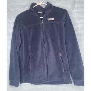 Youth Columbia Full zip fleece jacket Large (14-16) navy‎ Blue